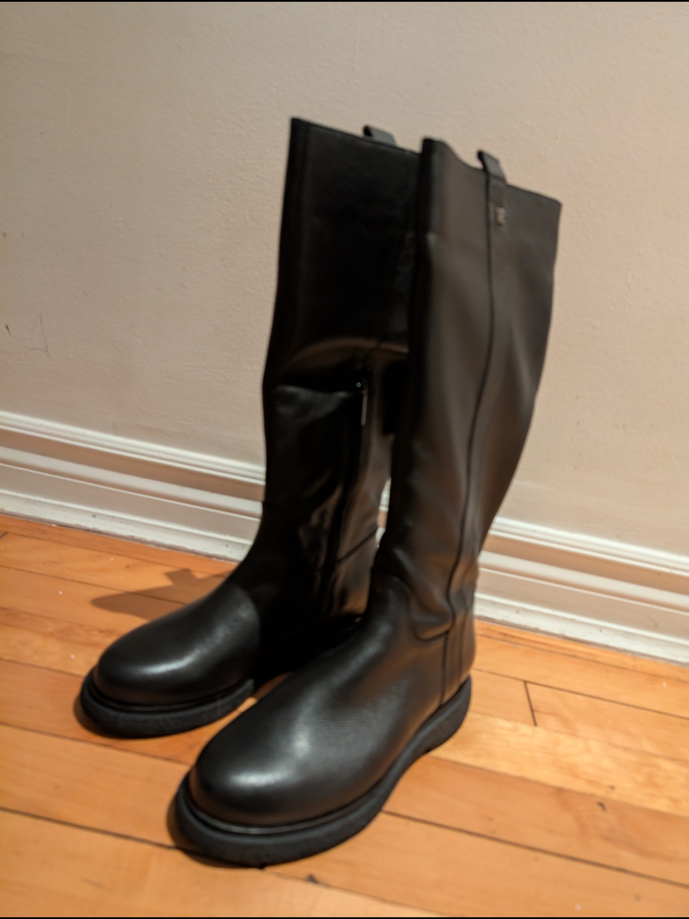 Kamomie Moroccan Genuine Leather Knee-High Flat Riding Boots